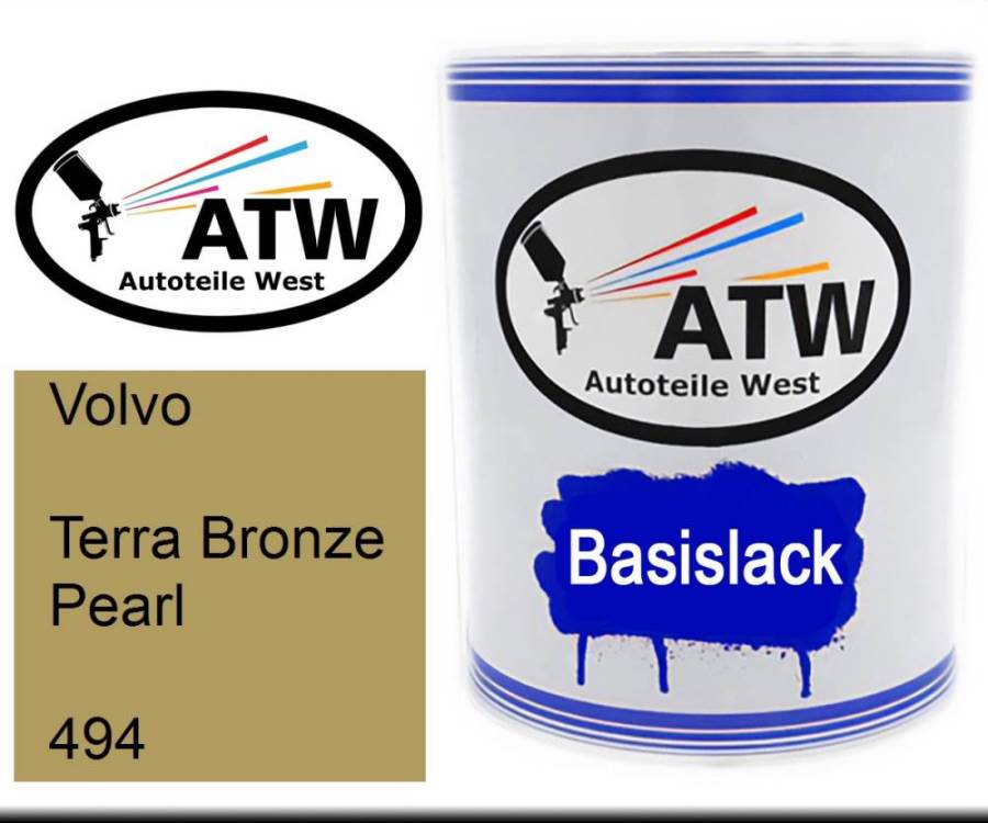 Volvo, Terra Bronze Pearl, 494: 1L Lackdose, von ATW Autoteile West.